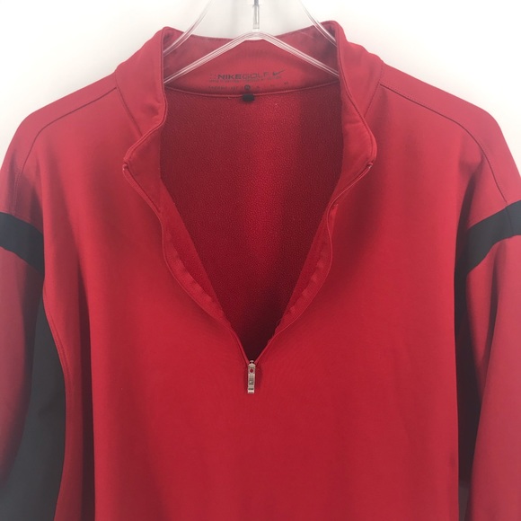 Red Nike Golf 1/2 Zip Pullover Men’s XL - Picture 3 of 6